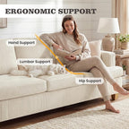 Apicizon 89" Modern Sofa Couch Set of 2, 3-Seat Sofa Set - Image 7