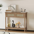 Trironsun Farmhouse Rattan Console Table - Image 7