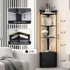 5-Tier Corner Shelf with RGB LED Light, Remote & APP Control, Adjustable - Image 2