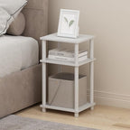 Furinno JUST Night Stand Set of 2, 3-Tier Turn-N-Tube Nightstand, Toolless - Image 2