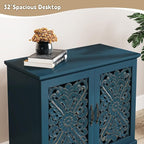 ARTPOWER Accent Cabinet with 2 Doors, Vintage Carved Wood Storage Cabinet - Image 4