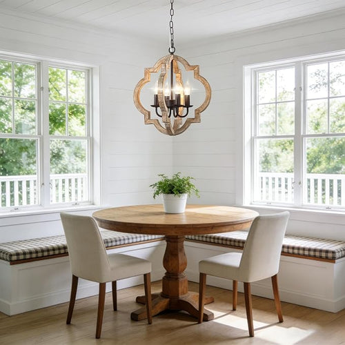 16 Inch Farmhouse Chandelier for Dining Room French Country Light Fixtures Over - Image 2