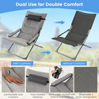 Giantex 5-Piece Patio Bistro Set, Folding Lounge Chairs - Image 6