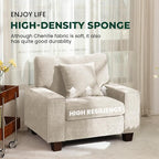 DOPEDIO Modern Living Room Sofa Set, 71.25" Chenille Loveseat - Image 7