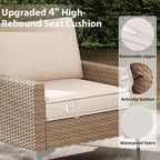 Jing's Villa 2-Piece Outdoor Sectional Set, All-Weather Wicker Patio Furniture - Image 2