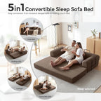 Convertible Modular Sleeper Sofa Bed, Mid Century Modern Decor Love Seat Memory - Image 6