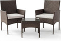 Sweetcrispy 3 Piece Patio Furniture Set, All-Weather Outdoor Wicker Bistro Set by Sweetcrispy