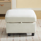 WUTUTUEE 25" Square Storage Ottoman by WUTUTUEE