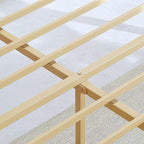 BOSRII 12in High Solid Bamboo Wood Platform Twin XL Bed Frame - Image 8