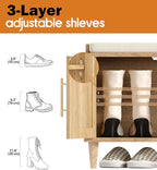 Akxomel Rattan Shoe Storage Bench - Image 4