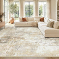 RELEANY Washable Area Rugs 9'x12' Non-Slip Modern Abstract Soft by RELEANY