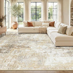 RELEANY Washable Area Rugs 9'x12' Non-Slip Modern Abstract Soft by RELEANY