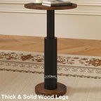 LAATOOREE Small Round Side Table, Accent Drink Coffee Table, Pedestal End Table - Image 6