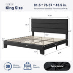 Allewie King Bed Frame Platform Bed - Image 2