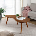 Mid Century Modern Abstract Shaped Coffee Table/Solid Wood/Oak Finish - Image 2