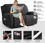 Timeles Extra Wide Recliner Loveseat Covers Oversized Reclining Couch Covers - Image 3