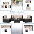 5 Piece Outdoor Patio Furniture Set, All Weather Conversation Set - Image 7