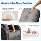 Outdoor Swivel Rocker Patio Chairs, 3 Piece Patio Furniture Set - Image 5