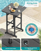 SERWALL 5 Pieces Outdoor Patio Bar Set, Tall Adirondack Bar Chair and Table Set - Image 2