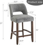 VKNOW Bar Stools Set of 4, Modern Counter Stools - Image 2