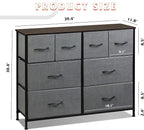 WLIVE Dresser for Bedroom with 8 Drawers, Wide Fabric Dresser for Storage and - Image 3