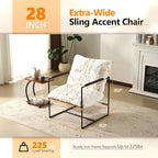 VINGLI 28" Wide Plush Upholstery Sling Modern Accent Chair - Image 2