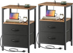 Huuger Nightstands Set of 2, End Tables by Huuger