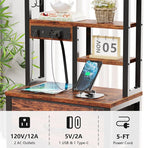 Furnulem Tall Night Stand, LED Nightstand - Image 6