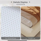 Homkdom Cloud Bed Frame with Headboard, Upholstered Soft Full Bed Frame with - Image 9