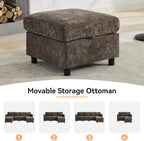 WUTUTUEE 107'' Modular Sectional Sofa Convertible U Shaped Sofa Couch Set - Image 7