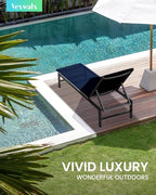 Vexwalx Outdoor Lounge Chair for Pool, Aluminum Chaise Lounge Chairs - Image 2