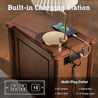 STO'SENSE Nightstand Set of 2 w/Charging Station & 3 Drawers, Pre-Assembled - Image 3