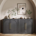 BELLEZE 3 Tier Bookshelf with Double-Arc Door - Image 8
