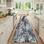 RELEANY Washable Area Rugs 2'6"x10 Non-Slip Modern Abstract Soft by RELEANY