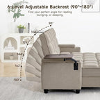 Auvsoce 71" Chaise Lounge Chair Indoor, Convertible Sleeper Sofa Bed - Image 5