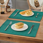 BALCONY & FALCON Placemats Set of 4 Faux Linen Cloth Place Mats Washable - Image 6