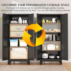 GAIOUS 75.2" Tall Storage Cabinet, Pantry Storage Cabinets - Image 4