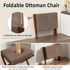 BAMBOOHOMIE Foldable Foot Stool Ottoman, Modern Foot Rest - Image 4
