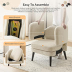 VINGLI 30.3" Wide Modern Barrel Accent Armchair - Image 5