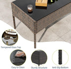 4-Piece Outdoor Furniture Set, PE Rattan Wicker Chairs - Image 6