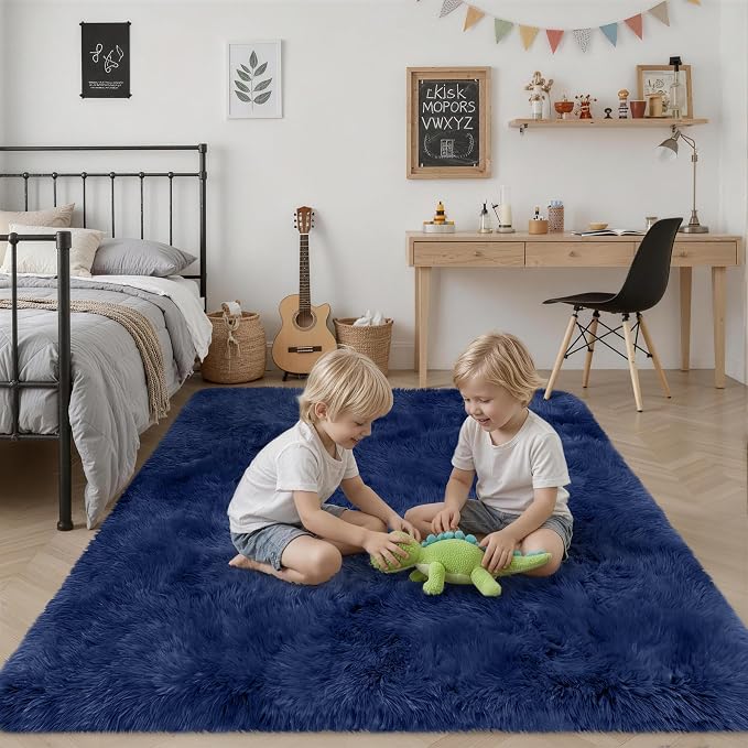 Fluffy Area Rugs 9x12 Living Room Bedroom: Ultra Soft Shag Rug Upgrade Non-Slip - Image 7