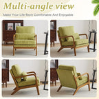 VINGLI Upgraded Premium Corduroy Accent Chairs Set of 2, Upholstered Arm Chair - Image 8
