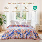LUTBM Boho Throw Blanket for Bed Cotton Summer Blankets Twin Size for Bedroom - Image 3