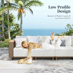 SUNSHINE VALLEY Patio Furniture Set, Outdoor Sectional Wicker Sofa - Image 4