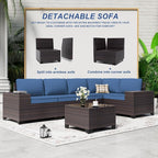 Outdoor Patio Furniture Set, 12 Pieces Outdoor Sectional Furniture High - Image 7