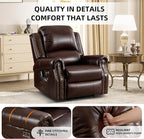 EBELLO Faux Leather Power Living Room Furniture Set, Included 2 Reclining 1 - Image 6