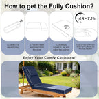 Chaise Lounge Cushions Outdoor 80x26x6 Inch, Fade Resistant 6'' Thicken Outdoor - Image 7