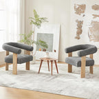 VKNOW Accent Chair Living Room Chairs Set of 2, Modern Upholstered Arm Chair - Image 4