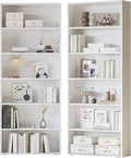 IRONCK Bookshelves and Bookcases Set of 2 Floor Standing 6 Tiers Display by IRONCK
