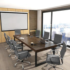 Home Office Chair Ribbed, Modern Leather Conference Room Chairs, Ergonomic - Image 2